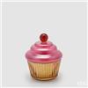 EDG Enzo De Gasperi Candela Cupcake Natale H 14,5 Cm D 12 Cm Cranberry Pomegranate