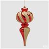 EDG Enzo De Gasperi Addobbo Natale Fuso Glitter H 25 Cm Gold Red