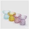 EDG Enzo De Gasperi Vaso Righe Biforma H 11 Cm D 11 Cm 4 Ass. Multicolor 1 Pz