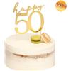 Givi Cake Topper Happy 50 Oro 13 x 12 Cm