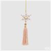 EDG Enzo De Gasperi Decorazione Natale Fiocconeve Perla con Nappa H 21 Cm Pink 1 Pz