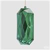 EDG Enzo De Gasperi Decoro Diamante Rettangolare di Natale da Appendere H 19,5 Cm L 9,5 Cm L 7 Cm Pp Emerald Green