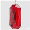 EDG Enzo De Gasperi Decoro Diamante Rettangolare di Natale da Appendere H 22 Cm L 11 Cm L 8 Cm Pp Red