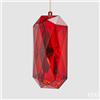 EDG Enzo De Gasperi Decoro Diamante Rettangolare di Natale da Appendere H 19,5 Cm L 9,5 Cm L 7 Cm Pp Red