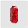 EDG Enzo De Gasperi Decoro Diamante Rettangolare di Natale da Appendere H 14,5 Cm L 7 Cm L 5,5 Cm Pp Red