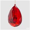 EDG Enzo De Gasperi Decoro Diamante Goccia di Natale da Appendere H 19 Cm L 12,5 Cm L 7,5 Cm Pp Red