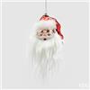 EDG Enzo De Gasperi Decorazione Babbo Natale Vetro Bell con Barba H 20 Cm White Red
