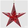 EDG Enzo De Gasperi Decoro Diamante Stella Natale Da Appendere D 19,5 Cm L 5 Cm Red