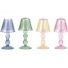Ad Trend Lampada Porta Tealight D 9 Cm H 19 Cm Vetro Rosa Giallo Verde Blu 1 Pz