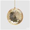 EDG Enzo De Gasperi Decoro Diamante Rotondo di Natale da Appendere L 4,5 Cm D 10 Cm Pp Champagne