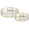 Cupido&Co. Set 2 Vassoi D 205 Mm H 50 Mm D 270 Mm H 65 Mm Specchio Oro