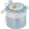 ETM Mella Box Bomboniera Portaconfetti D 6 Cm H 6 Cm Cielo 6 Pz