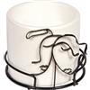 ETM Visi Portapiante D 8 Cm H 6 Cm Bianco