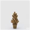 EDG Enzo De Gasperi Vaso Pino con Glitter Natale H 36 Cm D 9 Cm Gold