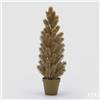 EDG Enzo De Gasperi Vaso Pino con Glitter Natale H 60 Cm D 12 Cm Gold