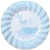 Big Party Piatti Carta It's a Boy D 25 Cm Cf 8 Pz Bianco Celeste