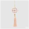 EDG Enzo De Gasperi Decorazione Natale Fiocconeve Gemme con Nappa H 22 Cm Pink 1 Pz