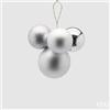 EDG Enzo De Gasperi Grappolo Palla Natale Pvc 4 Pz Silver