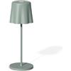 Fade Lampada da Tavolo Aladina Led Ricaricabile H 30 Cm D 11 Cm Wireless Dimmerabile Salvia