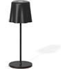 Fade Lampada da Tavolo Aladina Led Ricaricabile H 30 Cm D 11 Cm Wireless Dimmerabile Nero
