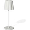 Fade Lampada da Tavolo Aladina Led Ricaricabile H 30 Cm D 11 Cm Wireless Dimmerabile Bianco