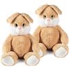 De.car2 Peluche Coniglio Beige Maxi L 100 Cm Occhi Ricamo Glitterati 1 Pz