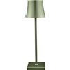 L'Arcolaio Lampada Touch Flared Pro H 38 Cm 10 x 10 Cm Oliva