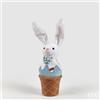 EDG Enzo De Gasperi Decoro Gelato Coniglio H 29 Cm D 9 Cm White Blue