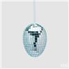 EDG Enzo De Gasperi Decoro Mirror Uovo da Appendere H 10 Cm D 7,5 Cm Lighr Blue