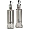 Ad Trend Menage in Vetro e Acciaio per Olio e Aceto 300 Ml D 7 Cm H 24,5 Cm