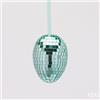 EDG Enzo De Gasperi Decoro Mirror Uovo da Appendere H 10 Cm D 7,5 Cm Aqua