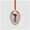 EDG Enzo De Gasperi Decoro Mirror Uovo da Appendere H 10 Cm D 7,5 Cm Salmon