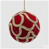 EDG Enzo De Gasperi Addobbo Natale Palla Decogemme D 12 Cm Red Gold 1 Pz