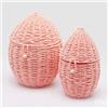 EDG Enzo De Gasperi Vaso Cesto Uovo H 30 Cm D 20,5 Cm H 25 Cm D 15 Cm Pink 2 Pz