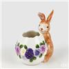 EDG Enzo De Gasperi Vaso Uovo Coniglio H 20 Cm L 13 Cm L 18 Cm White Brown