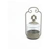 Vimin Box Portaconfetti con Manico Metallo e Vetro Oro e Grigio