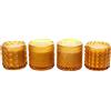ARPIMEX Vasetto Vetro con Cera D 7 Cm H 6,8 Cm Mix 4 Pz Marrone