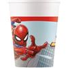Bigiemme Bicchiere Carta Spiderman Crime Fighter 200 Ml Multicolor Cf 8 Pz