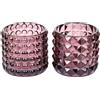 ARPIMEX Vasetto Vetro D 9,5 Cm H 8,5 Cm Mix 2 Pz Pink