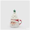 EDG Enzo De Gasperi Tazza Babbo Natale H 18 Cm D 10 Cm White Red