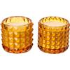 ARPIMEX Vasetto Vetro con Cera D 9,5 Cm H 8,5 Cm Mix 2 Pz Marrone