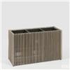 EDG Enzo De Gasperi Vaso Listelli Rettangolare Grey Acacia 86 cm