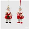 EDG Enzo De Gasperi Addobbo Babbo Natale Cuoco H 12 Cm L 6 Cm L 4,5 Cm Ass. White Red 1 Pz