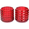 ARPIMEX Vasetto Vetro D 9,5 Cm H 8,5 Cm Mix 2 Pz Rosso