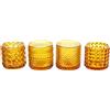 ARPIMEX Vasetti Vetro Portacandele D 7 Cm H 6,8 Cm Marrone Mix 4 Pz