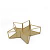 Vimin Box Stella Ciotola Vetro Metallo D 20 Cm H 5 Cm Oro