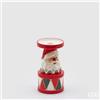 EDG Enzo De Gasperi Portacandela Natale Santa Clown H 17 Cm D 9,5 Cm Green Red