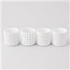 ARPIMEX Vasetti Vetro Portacandele D 7 Cm H 6,8 Cm Bianco Mix 4 Pz