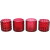 ARPIMEX Vasetti Vetro Portacandele D 7 Cm H 6,8 Cm Rosso Mix 4 Pz