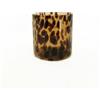 Vimin Box Vaso Dritto Maculato Vetro D 14 Cm H 14 Cm Marrone